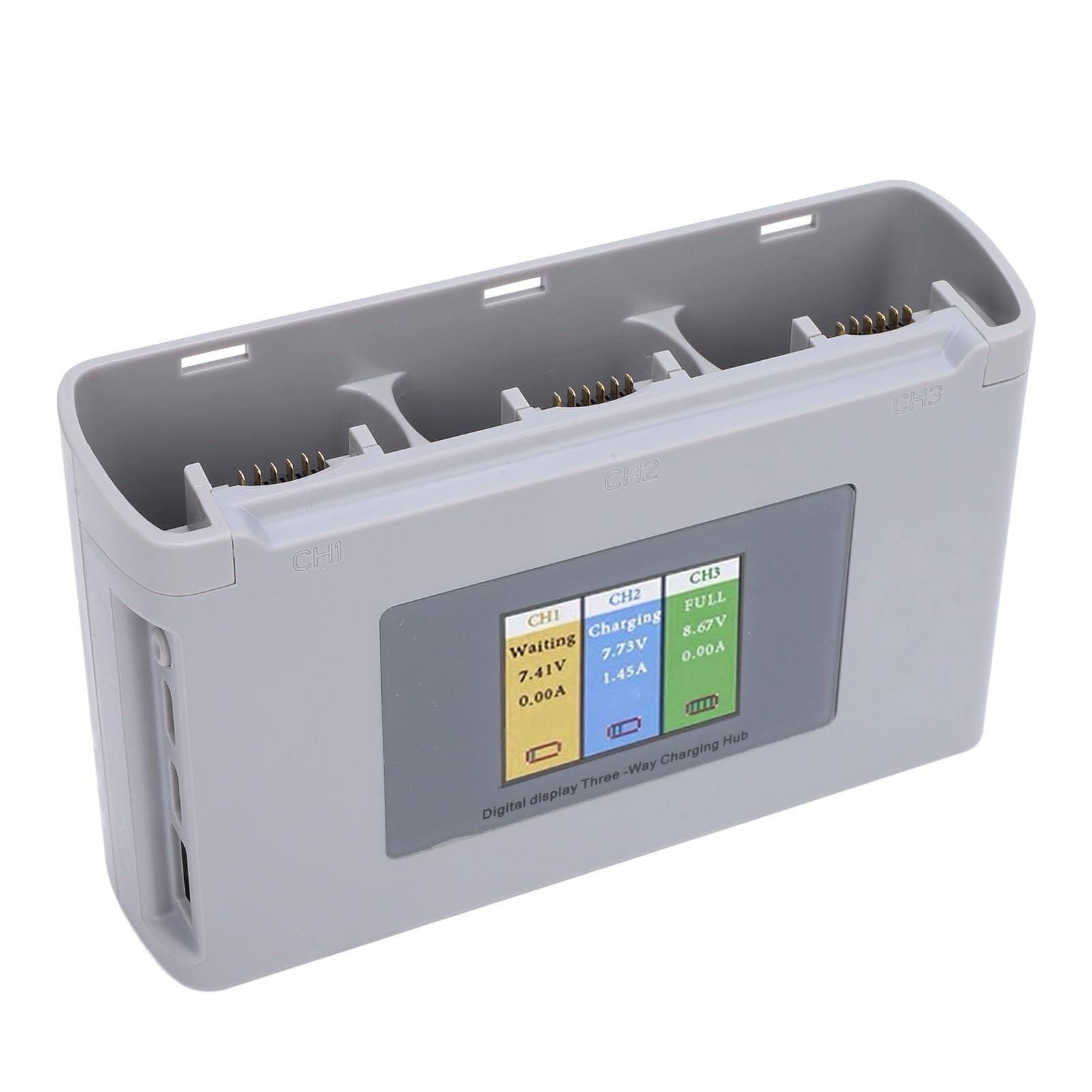 Generic Hub di Ricarica per Batterie per Droni Caricabatterie Multiplo Portatile con Display Digitale per Uso Esterno Materiale ABS Leggero