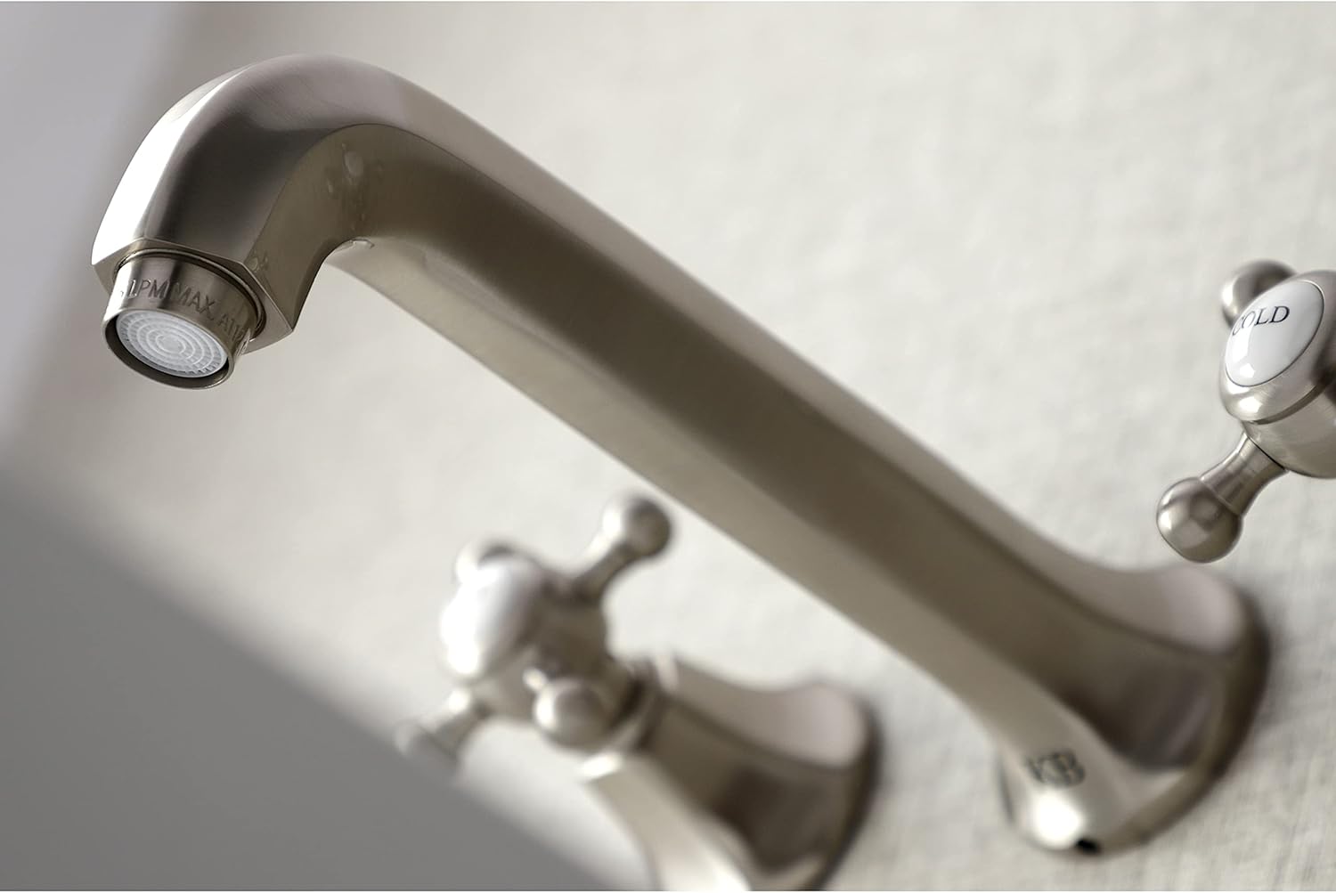 Kingston Brass KS4128BX Wall Mount Bathroom Faucet, Brushed Nickel