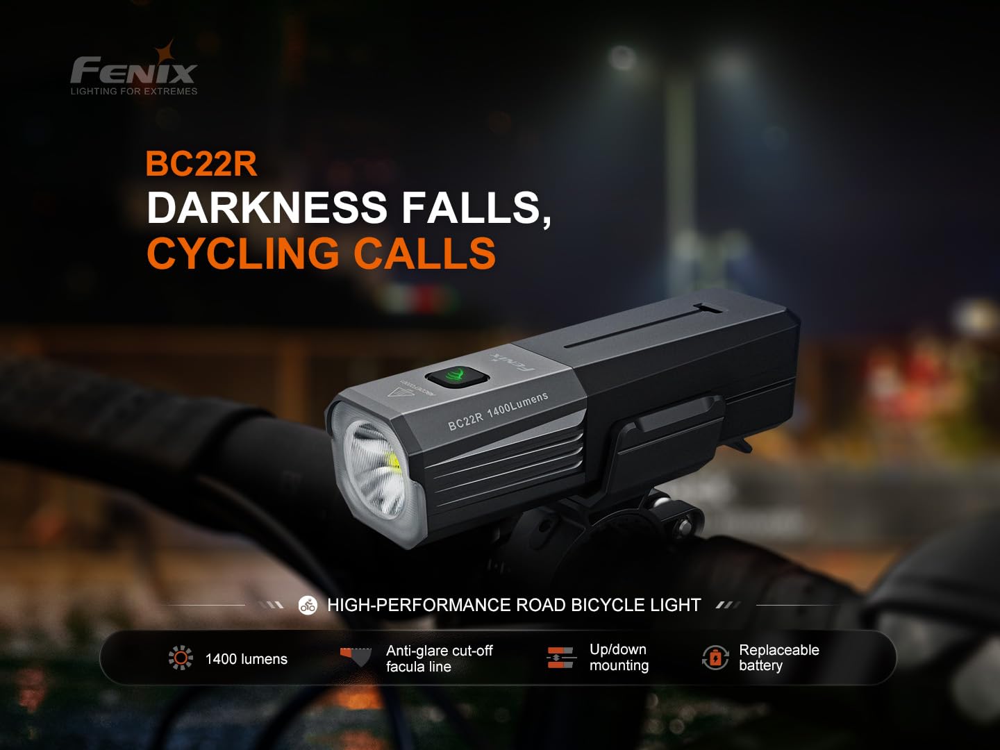 Amazon.com : Fenix BC22R 1400 Lumens Rechargeable Bike Light