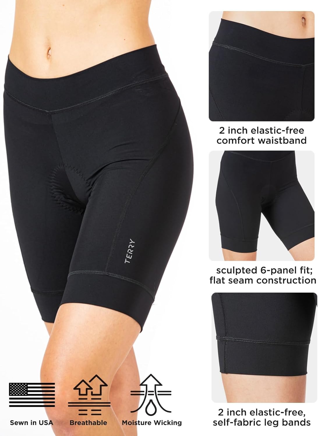 Terry Bike Shorts Women Padded, Breakaway Shorts for Women Cycling Shorts with Padding Bicycle Clothes - Image 5