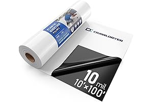 Premium Crawl Space Vapor Barrier: 20 Mil Film, 10' x 100'