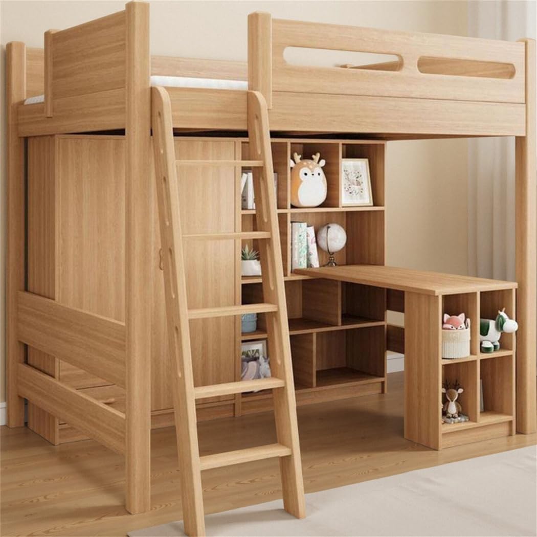 Amazon｜tangcheng システムベッド ロフトベッド 木製 シングル デスク