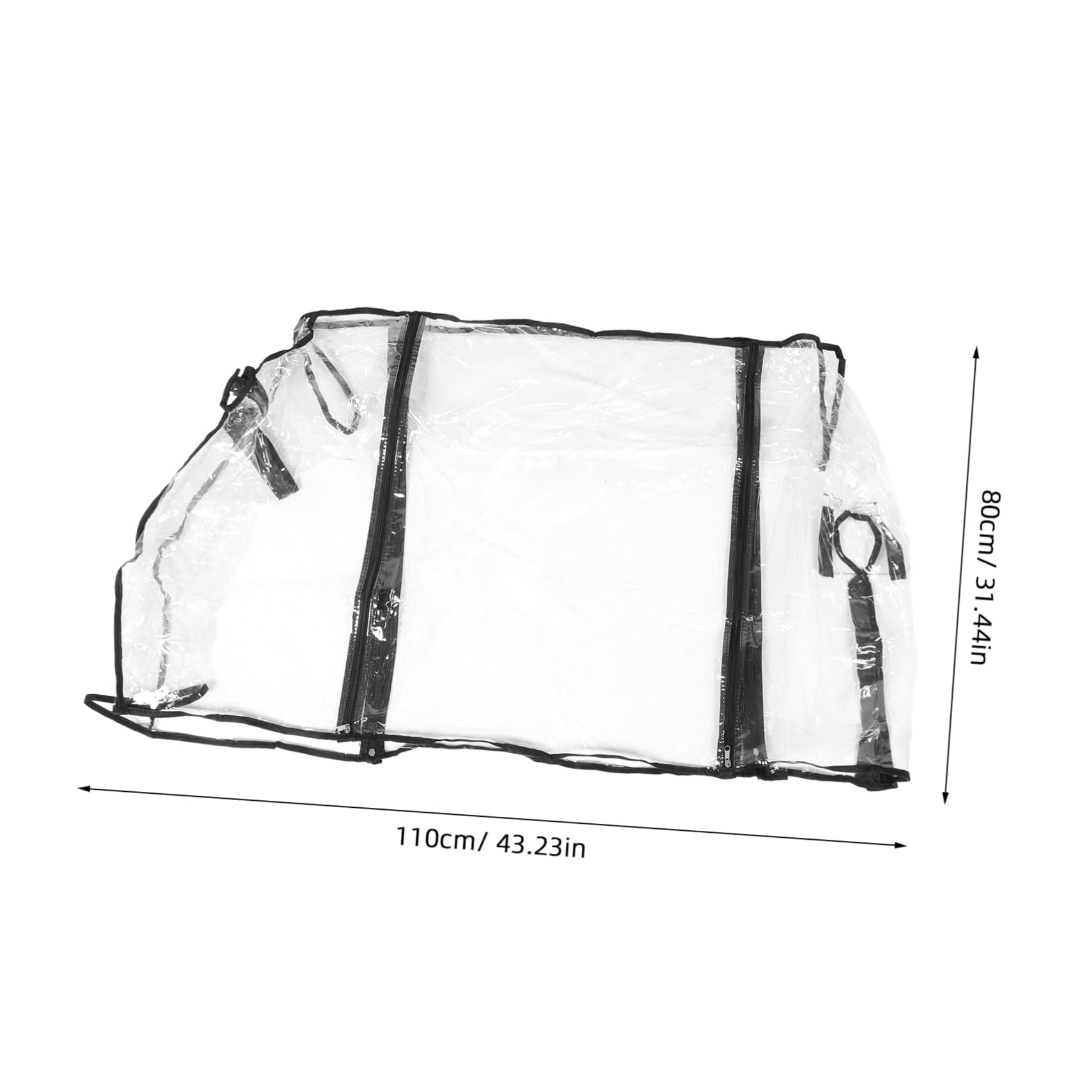 BESPORTBLE Transparente PVC Gartenwagen Abdeckung mit Zuverlässigem Regenschutz und Verschleißfestem Material für Outdoor Camping und Vielseitigen Schutz für Handwagen und Bollerwagen