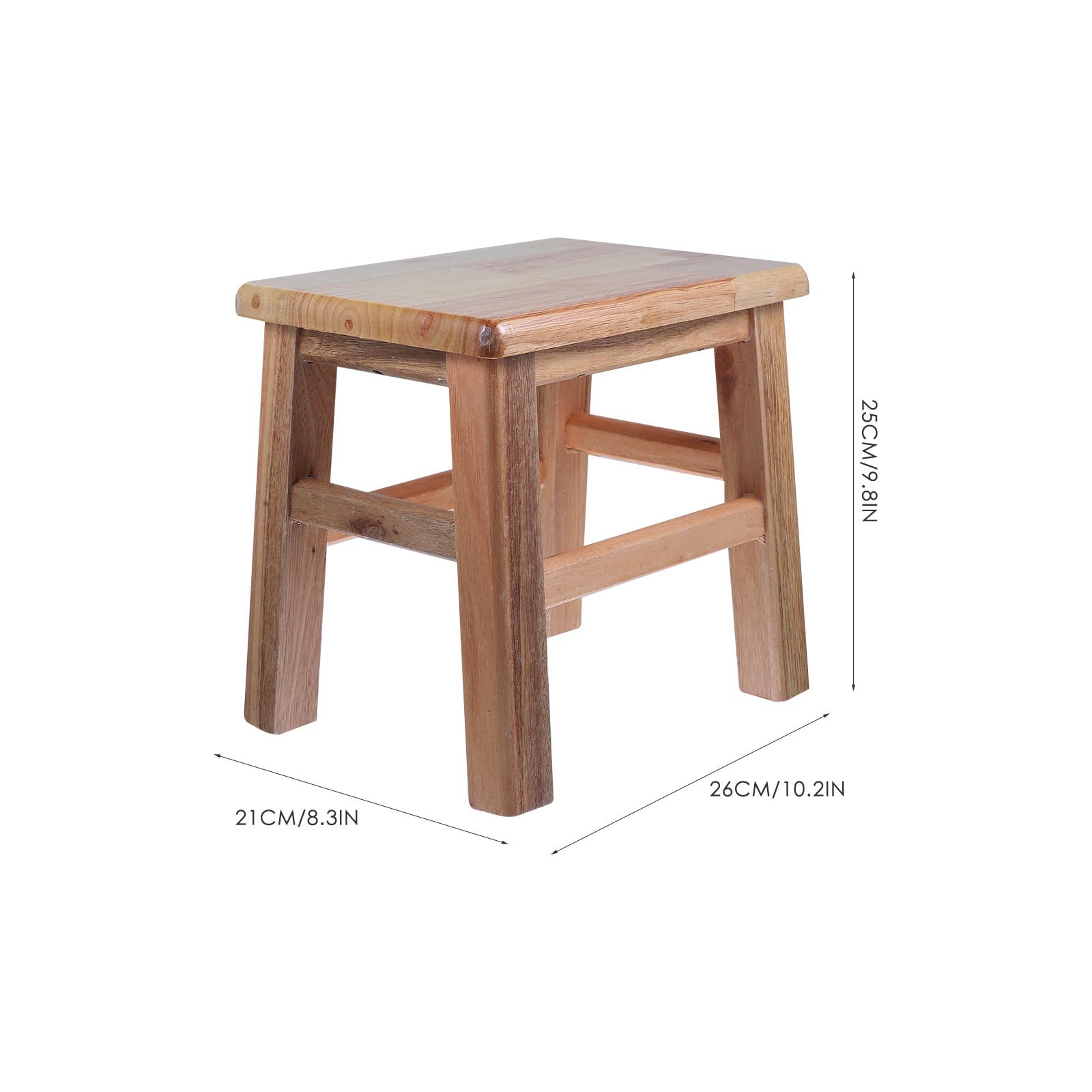 Zerodeko Taburete Pequeño de Madera Maciza, Portátil Hogar