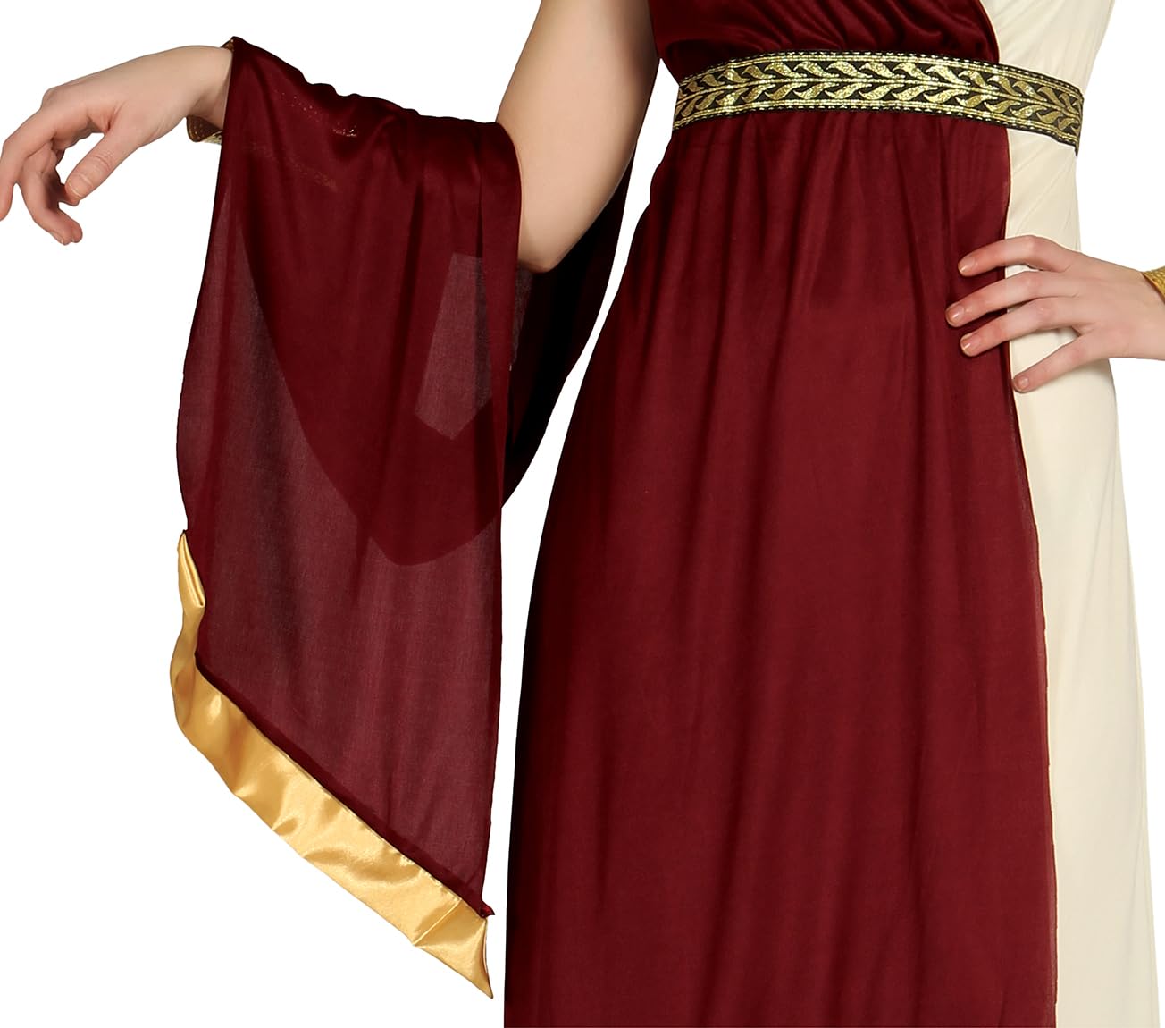 FIESTAS GUIRCA | Costume Romana Adulta (42-44/L) - Cappa, Cintura e Tunica - Costumi di Romani e Greci per Halloween, Carnevale e Feste in Maschera - Ideale per Adulti - Granata e Beige