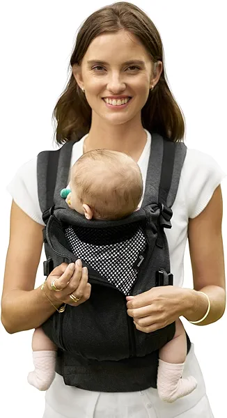 GROWNSY Baby Carrier, All Season Design with Adjustable Mesh Panel, Ergonomic Infant Carrier Wraps with Lower & Upper Buckle, Newborn to Toddler (7-44lbs), Baby Carriers, Hands-Free Parentin
