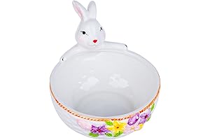 Adorable Easter Ceramic Bunny Candy Bowl
