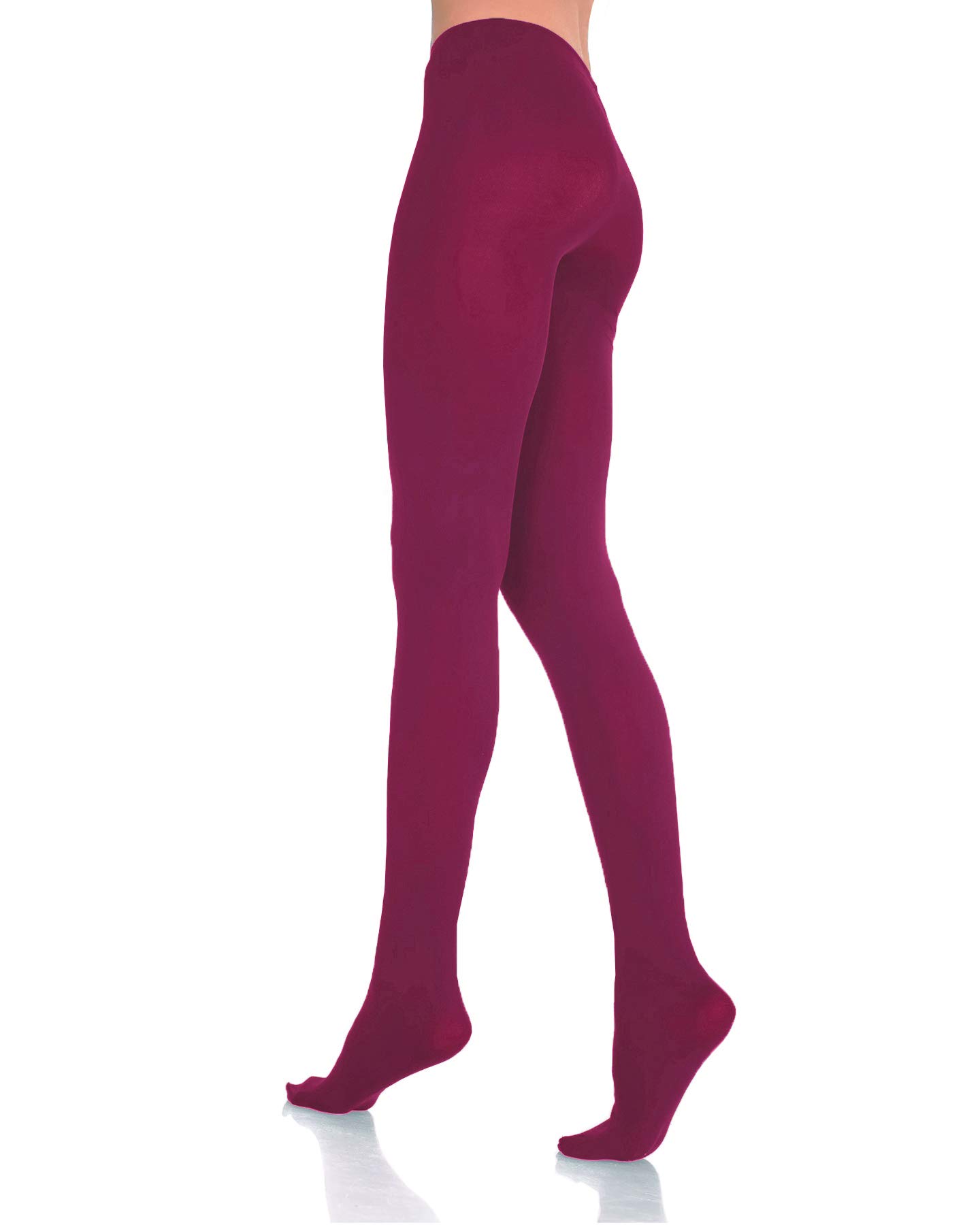 Lady Sofia Soft Microfiber Opaque Tights 100 Denier (XL, Raspberry)