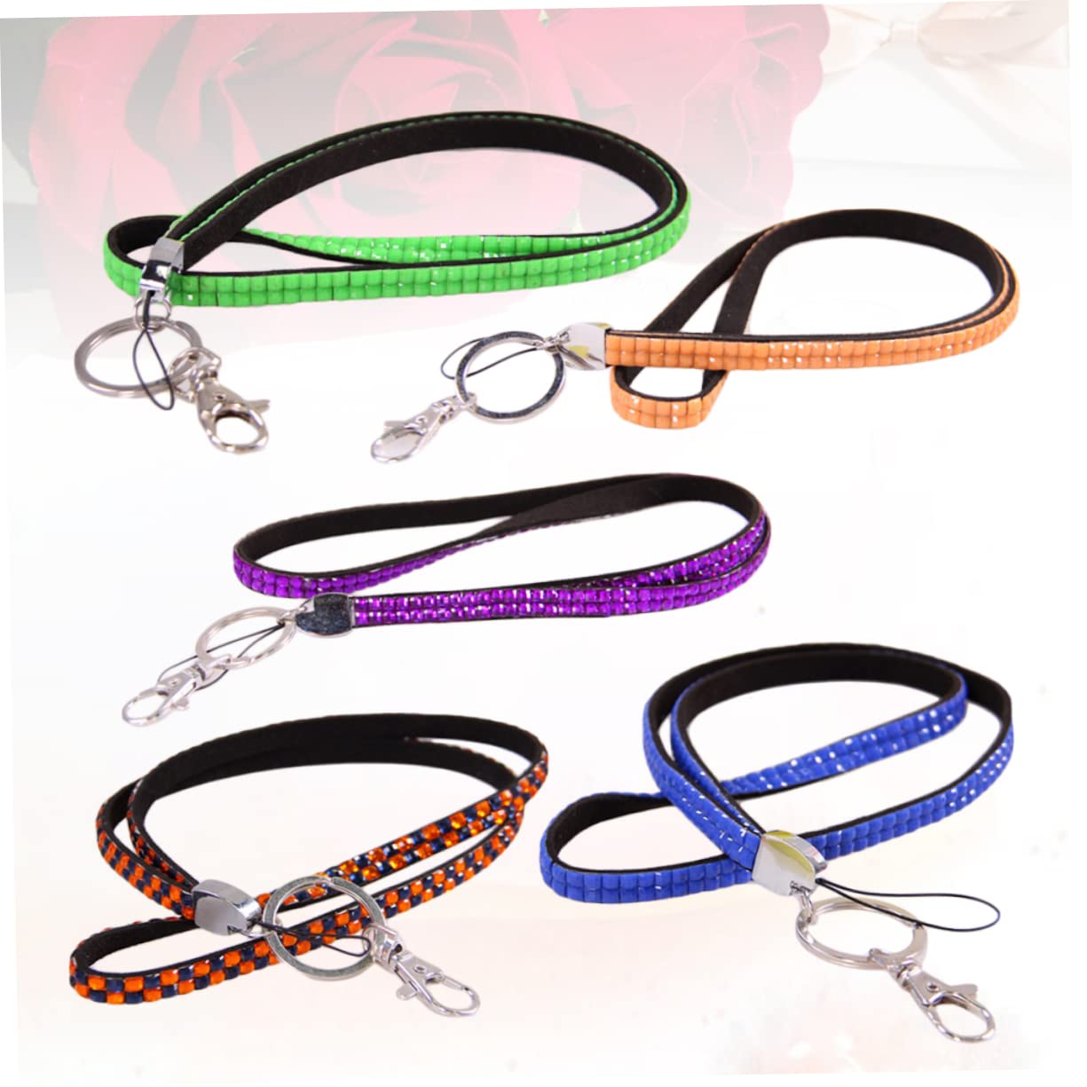 NUOBESTY Teiliges Handy Umhängeband Mit Glitzer Strass Handy Sicherheitsbänder Für Smartphones Für Reisen Shopping Freizeitaktivitäten Zufällig