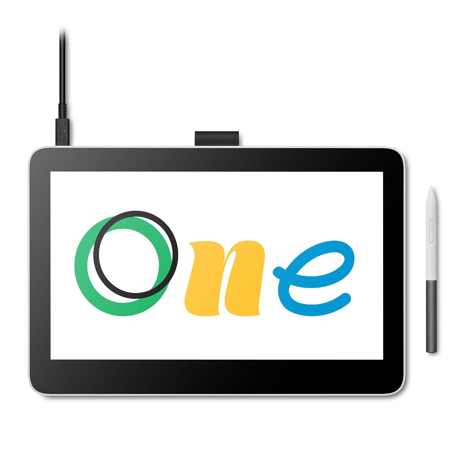 Wacom One Fhd Dth 134 Creative Graphic Tablet with Pen Display,Designing Tablet with Screen,13.3″ & Ud Pen Tablet Compatible with All Os,Perfect for Photo/Video Editing,Graphics & Design Work.-White