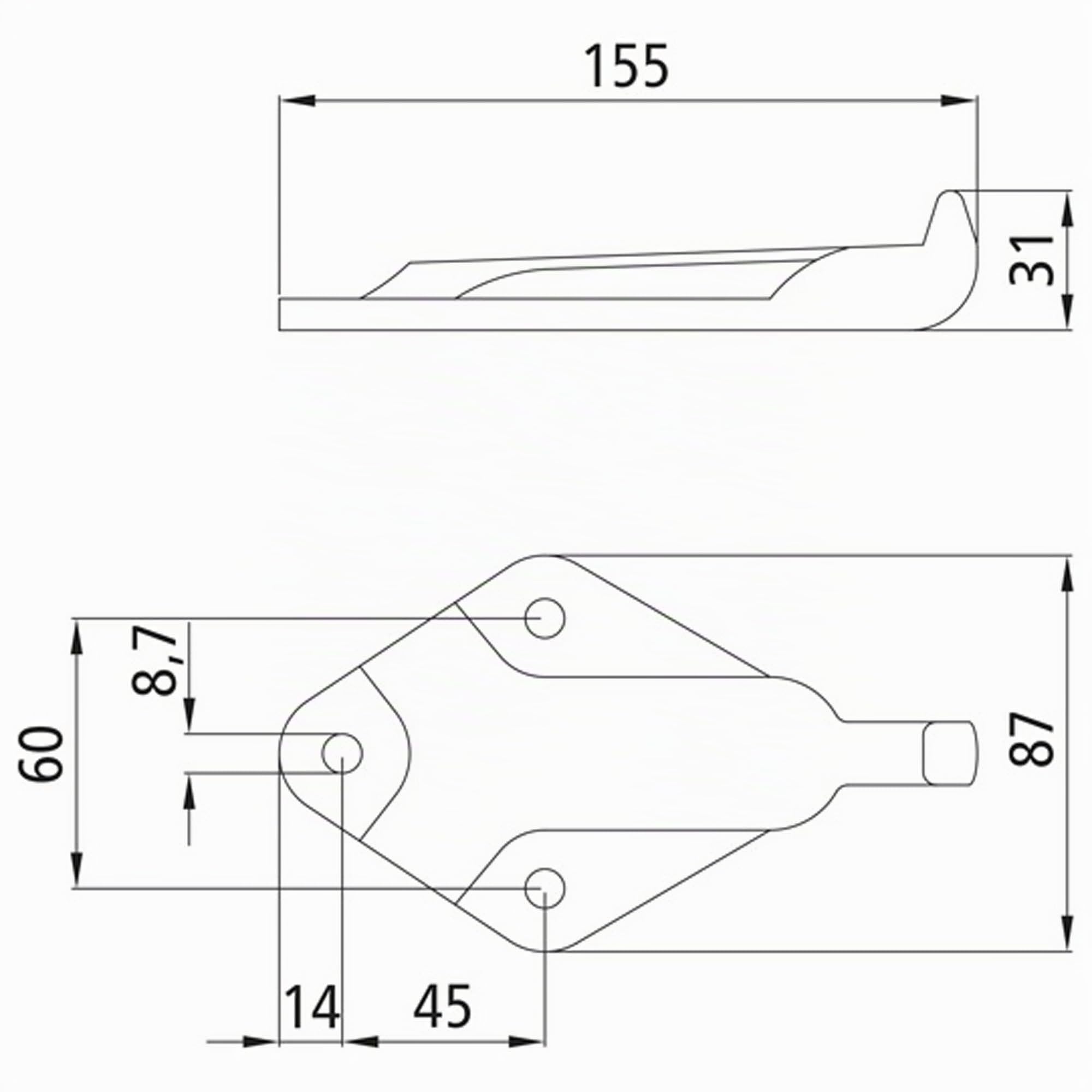 The Drive 2X Exzenterverschluss Set verstellbar 250–285 mm mit Gegenhalter | für Anhänger | Modell 6043/6044 | Stahl verzinkt | zum Anschrauben | Anhängerverschluss schwer belastbar