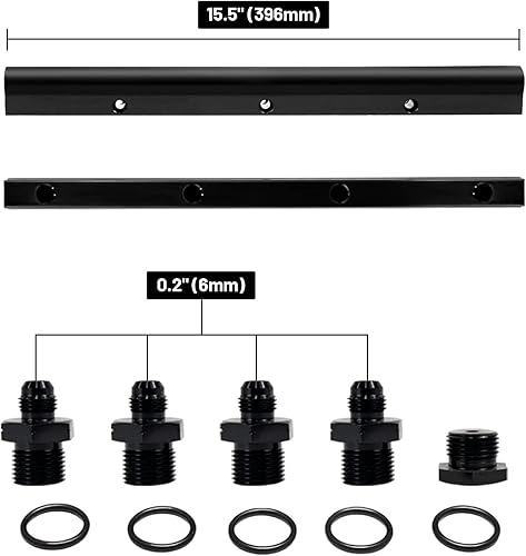 Miniatura 3 de Billet Kit de riel de combustible para LS LS1 LS2 LS3 LS6 Kit de riel de combustible colector de admisión de stock con ambos rieles/línea cruzada