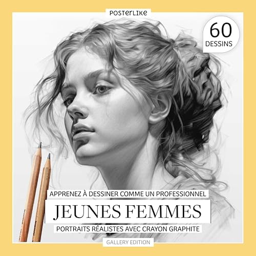 Apprenez à dessiner comme un professionnel jeunes femmes: Portraits réalistes avec crayon graphite (Art entre tes mains: Dessin et Couleur dans les Portraits Réalistes) (French Edition)