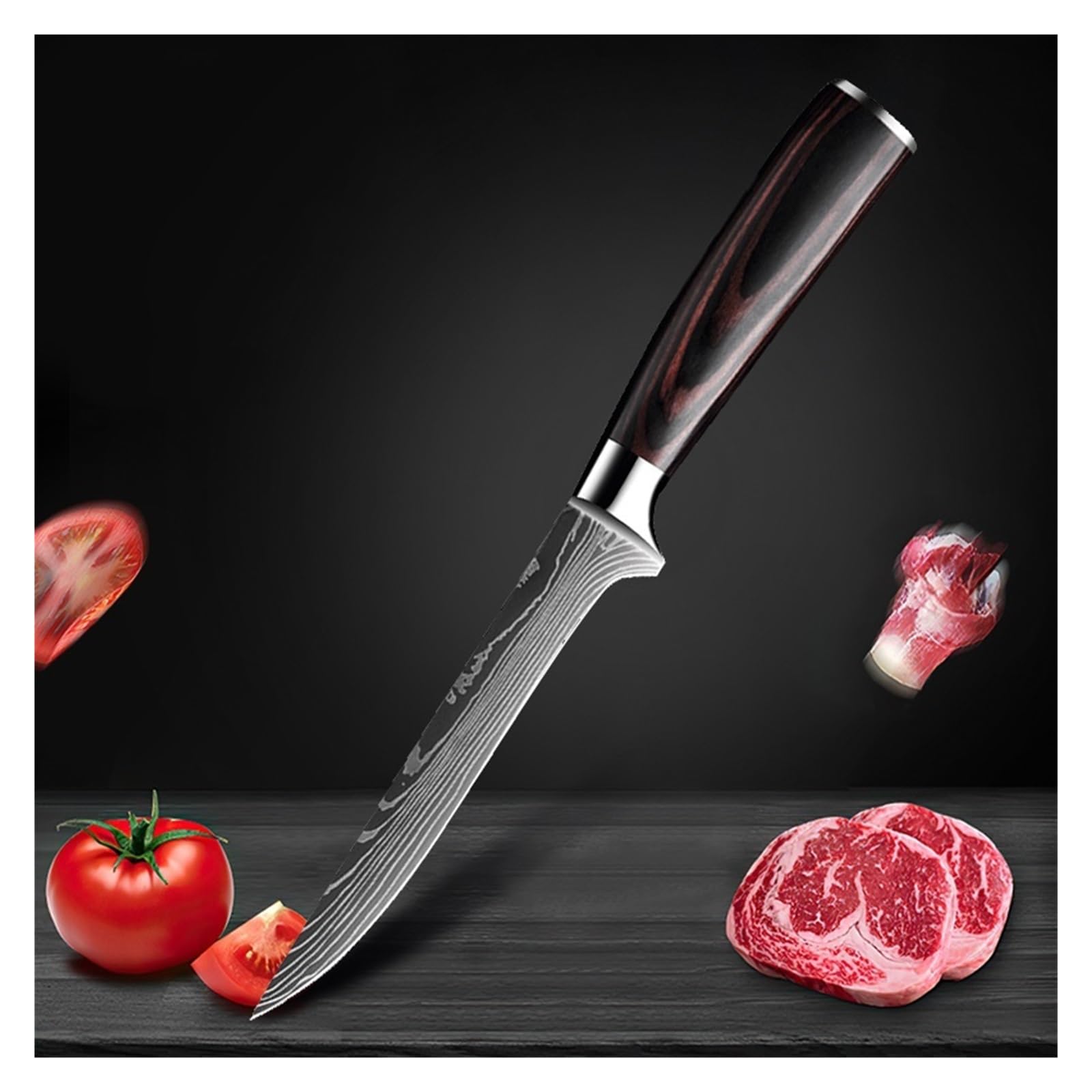 Zestaw noży kuchennych laserowy wzór damasceński ostry nóż szefa kuchni japoński nóż Santoku tasak krojenie nóż introligatorski narzędzia kuchenne