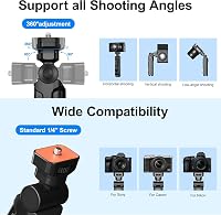 Mini trepied pentru cameră Newmowa cu telecomandă detașabilă și mâner pentru călătorii, compatibil cu Sony ZV1, ZV1F, RX100 VII, Canon EOS R, RP, Nikon Z50 4