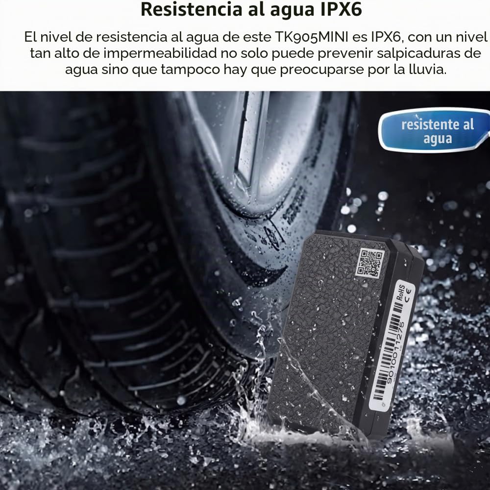 TKMARS Mini Localizador GPS para Coche con App, Batería 1500mAh, Imán Extraíble, Posicionamiento en Tiempo Real, SOS para Proteger Contra Pérdida y Robo