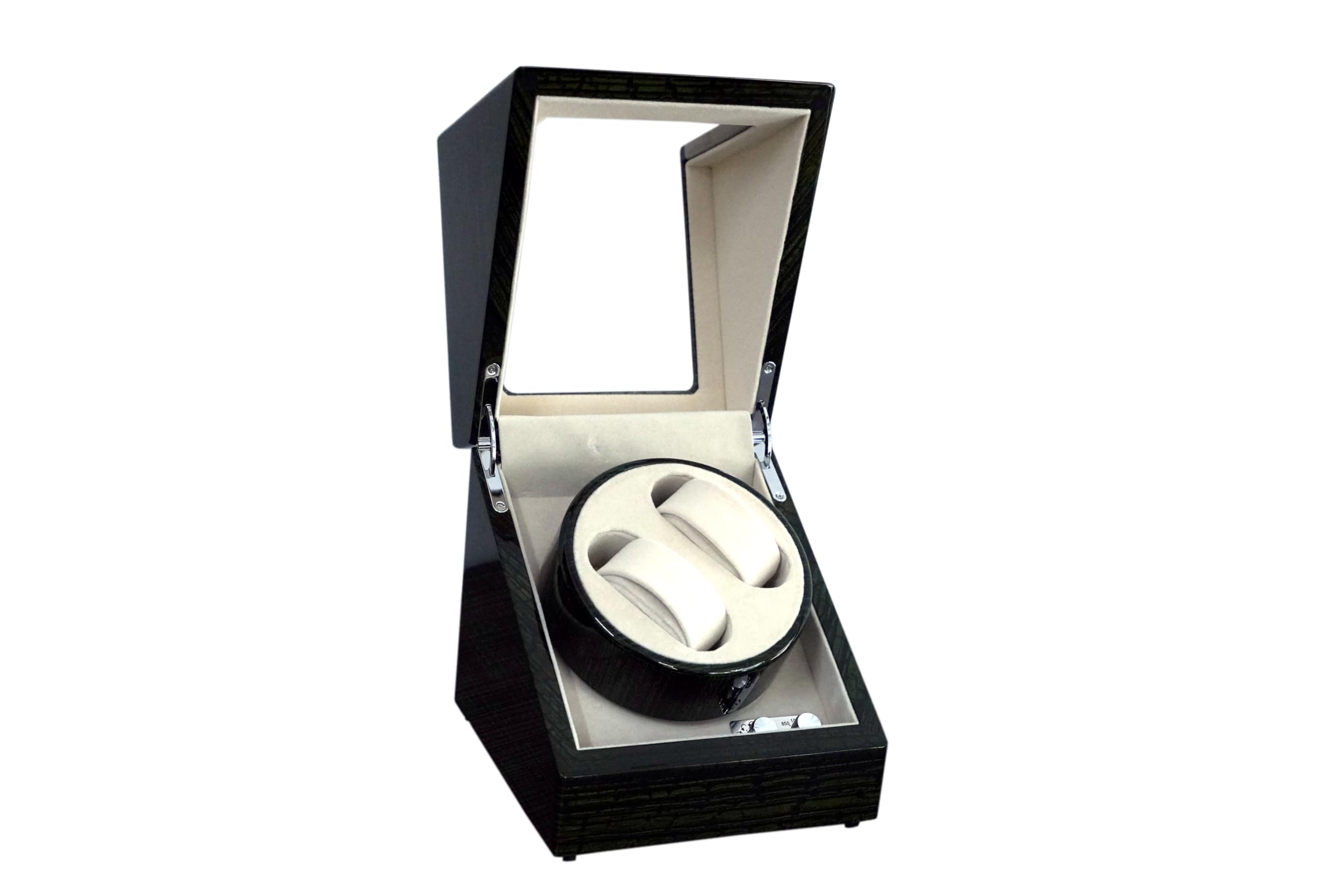 Medetai Luxury Automatic Watch Winder Display Box Case - Elegant Wood and Leather Design with 2+0 Capacity, 4 Mode Timer Function, and Tempered Glass (B07GQR1HMH) Amazon Price History, Amazon Price Tracker