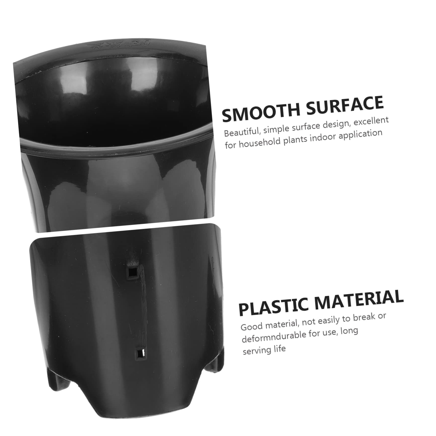 POPETPOP 10pcs Pots de Fleurs Orchidée en Plastique Noir Perméables Contrôle des Racines pour Jardin et Plantes D'intérieur Design Simple et Pratique