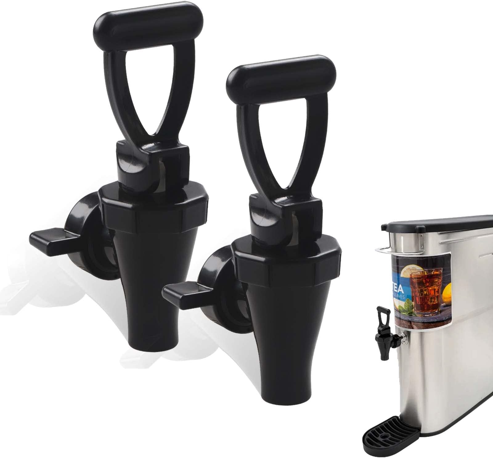 2 Pack 03260.0002 Replacement Faucet Kit for Tea Dispenser Reusable Spigot for Tea Urn with 2 Wing Nut and 2 C-Ring by MUGLIO