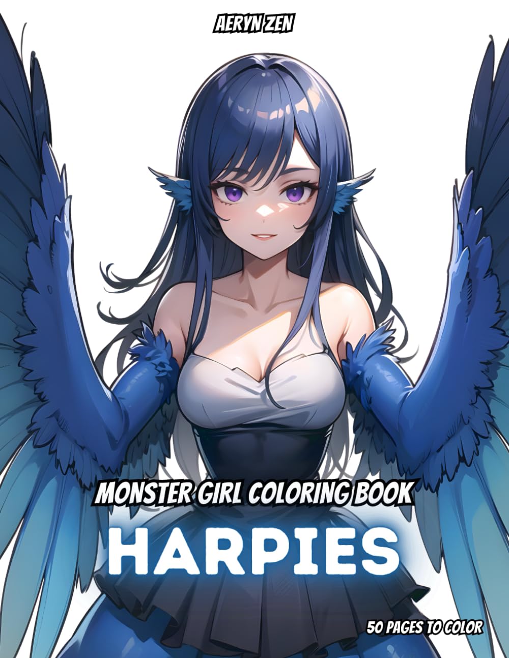 Monster Girl Coloring Book: Harpies