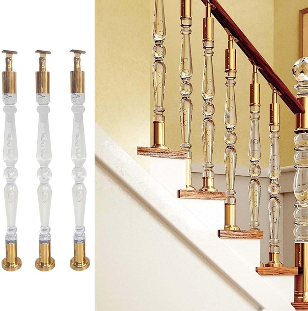 Kit balustres d'escalier acrylique transparent pour terrasses et mezzanines