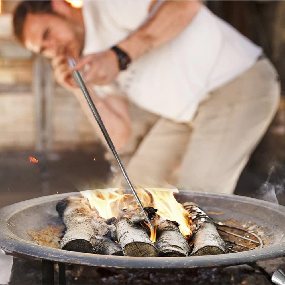 Memohey Soufflet Poche Kit De 5 Soufflets De Poche Télescopiques En Acier Inox - Pour Allumage De Feu Bushcraft Et Survival Memohey Fire Starter Kit