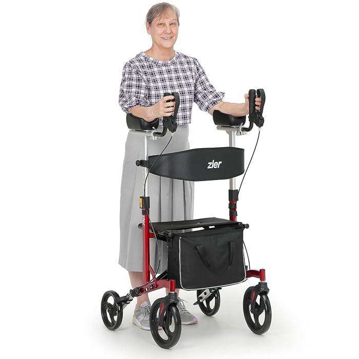 Buy Zler Upright Walker for Seniors, Stand Up Rollator Walker with Big