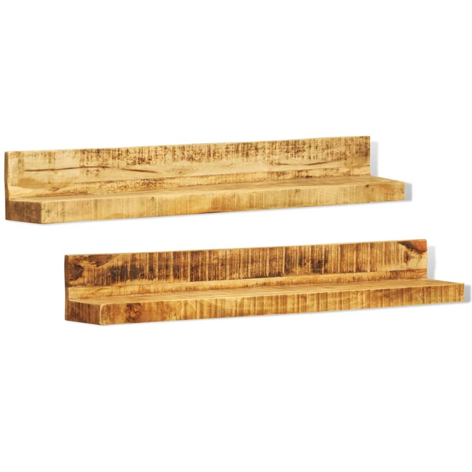 Homgoday Estantes de pared de madera maciza, 2 artículos, armario librería vitrina, librería vertical para ahorrar espacio, librería de suelo, para salón o estudio