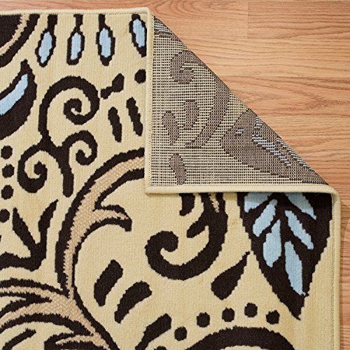 United Weavers Dallas Bandanna Area Rug - Blue, 8X11, Paisley Indoor Rug With Graphic Pattern, Jute Backing #TOP20