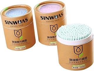 FRCOLOR 3 Caixas Estojo De Cotonete Cotonetes De Algodão Cotonetes Pontiagudos De Madeira Pontas De Algodão Tampões De Ouvido Descartáveis Aplicadores De Maquiagem Para Maquiagem Limpa