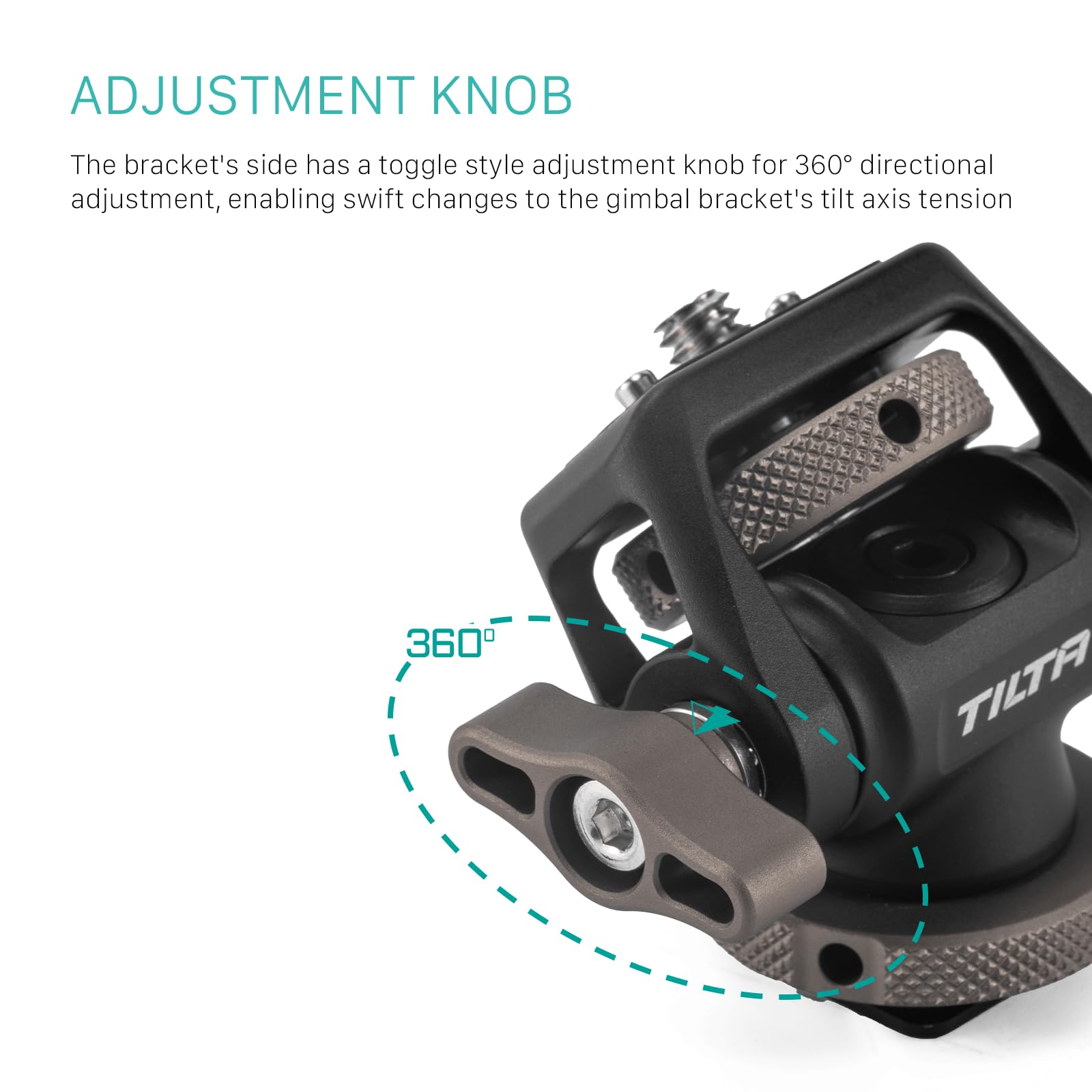 Tilta Staffa di montaggio accessorio 1/4″-20 con perni di posizionamento a 1/4″-20 con perni di posizionamento - Nero TA-AMB3-B