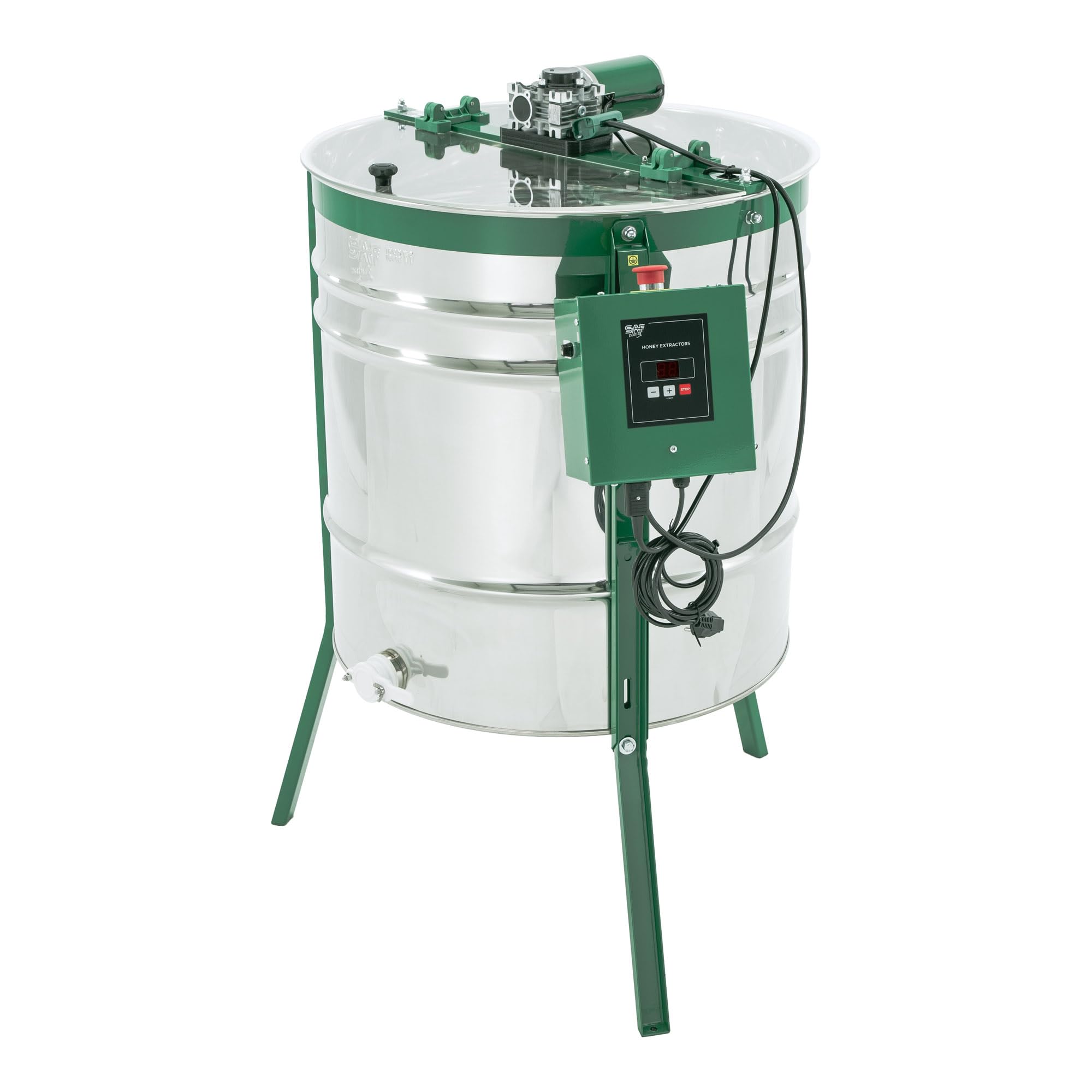 SAF Natura Honigschleuder elektrisch radial | 20 Waben | Dadant US Rahmen | 12 x Langstroth Rahmen | intuitive Steuerung | Edelstahl | Imkereibedarf | MITO