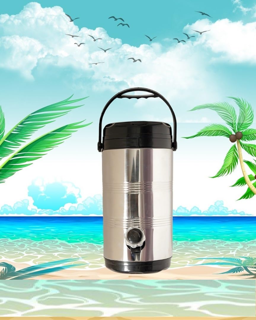 Portable Stainless Steel Alkaline water making Jar 2.5 L, CAMPER, DISPENSER, Alkaliser, PU Insulated Thermosteel Easy to Carry Handle provide you right pH level water - 9.5,Yuvaa-picture-24