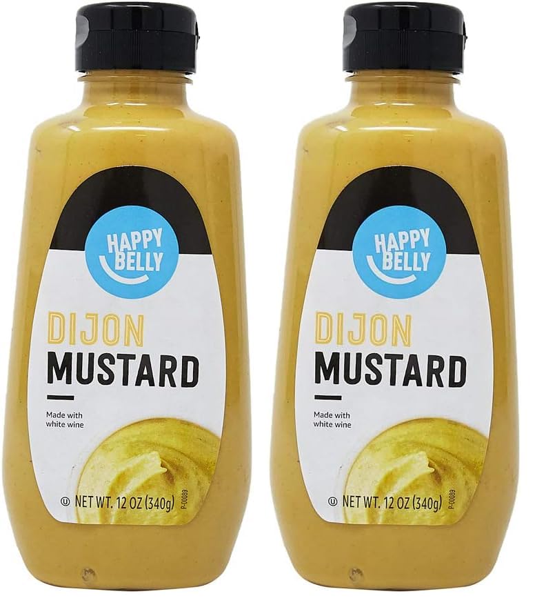 Marca Tienda  Happy Belly, mostaza Dijon, Kosher, 12 onzas (paquete de 2)