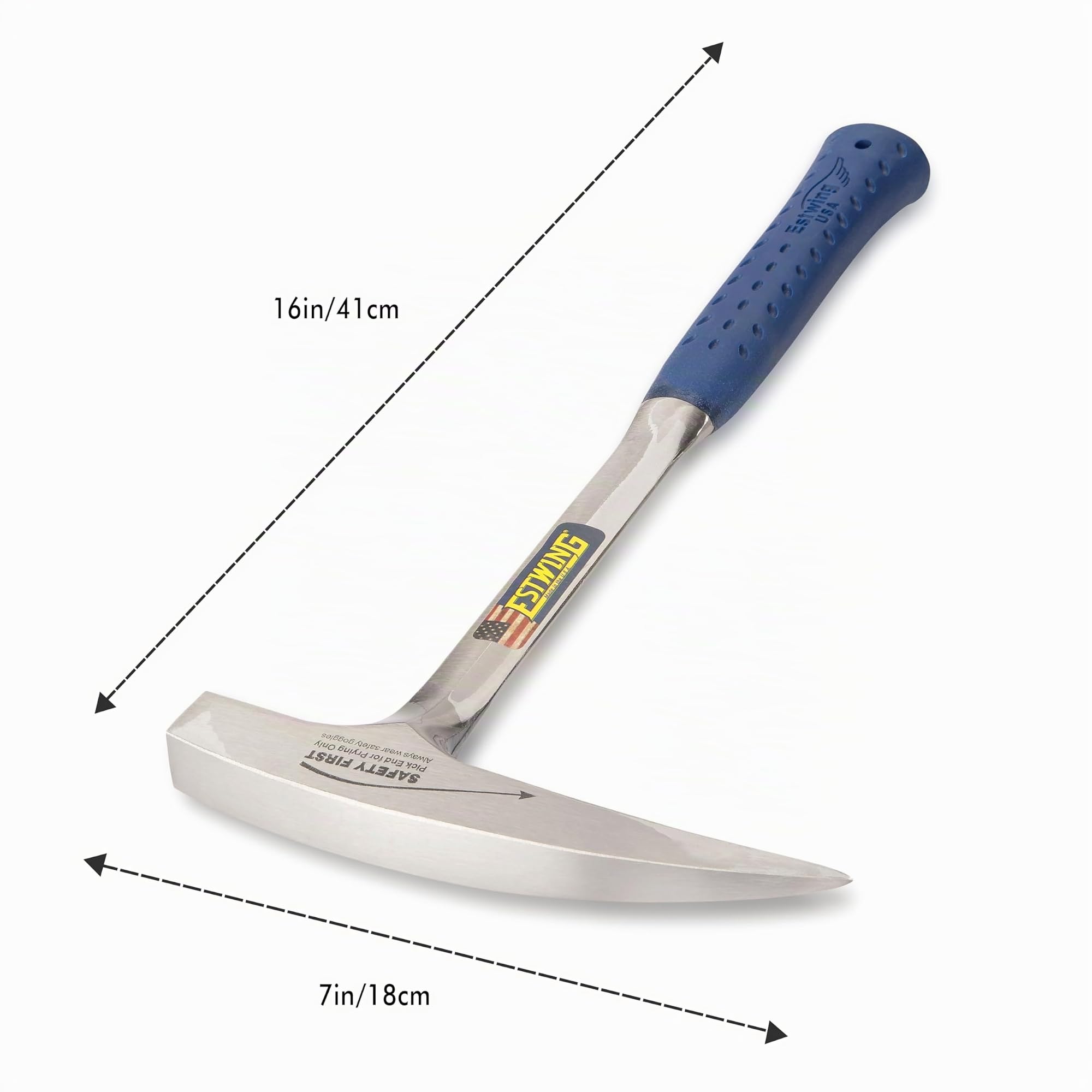 Estwing E3-23LP 22oz Pointed Tip Rock Pick,Silver