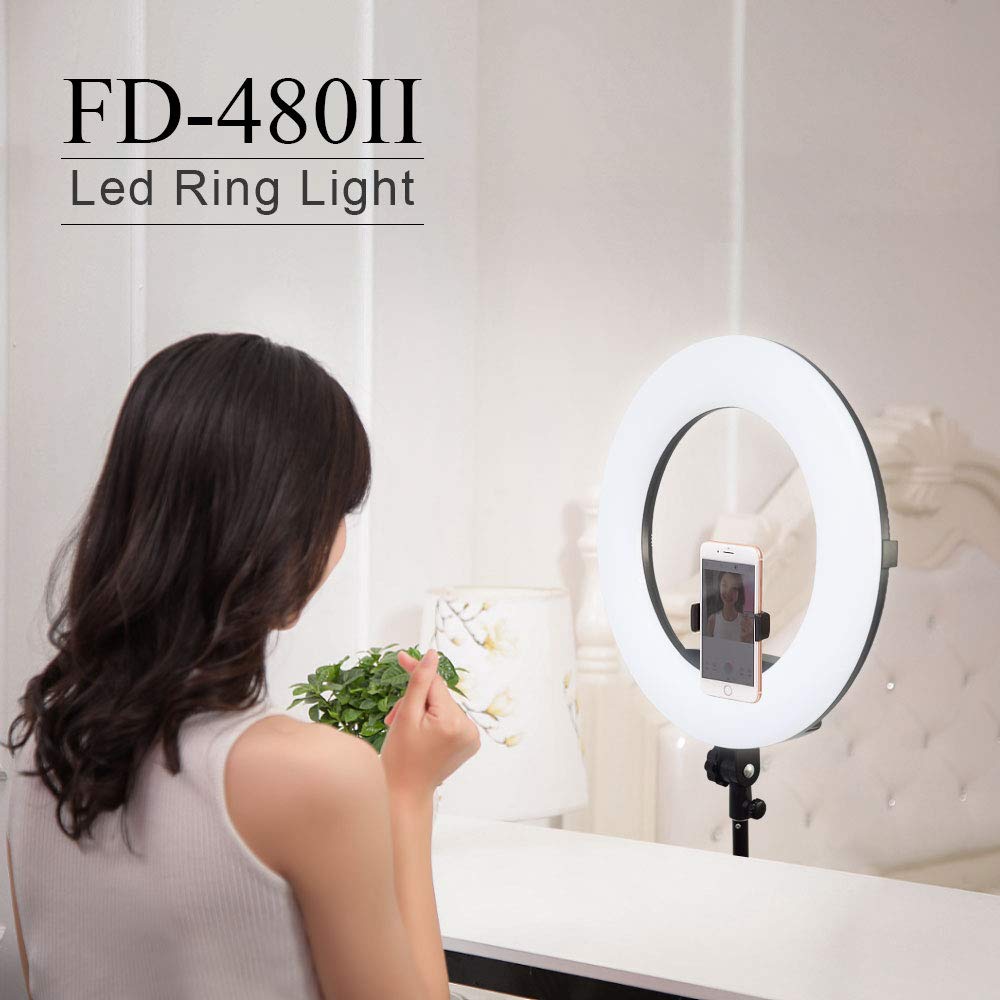 Display digitale da 18 pollici dimmerabile 3200K-5500K Kit luce ad anello LED per fotocamera Smartphone Ritratto Selfie Youtube Video Studio Fotografia Illuminazione continua (senza treppiede)
