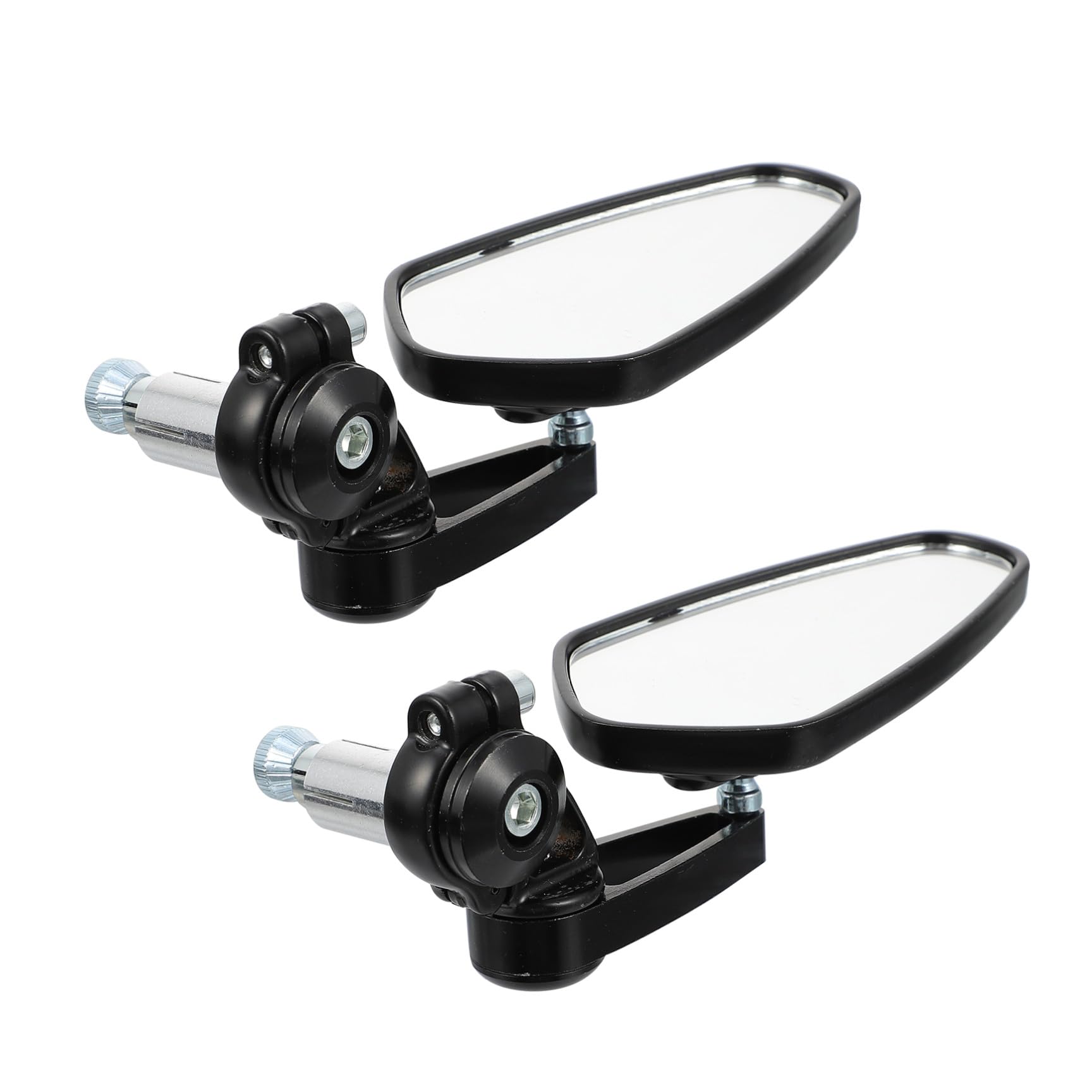 OUNONA Specchietti Retrovisori Moto per Manubrio 22mm in Lega di Alluminio e Abs Ampio Campo Visivo per Scooter e Naked in Nero