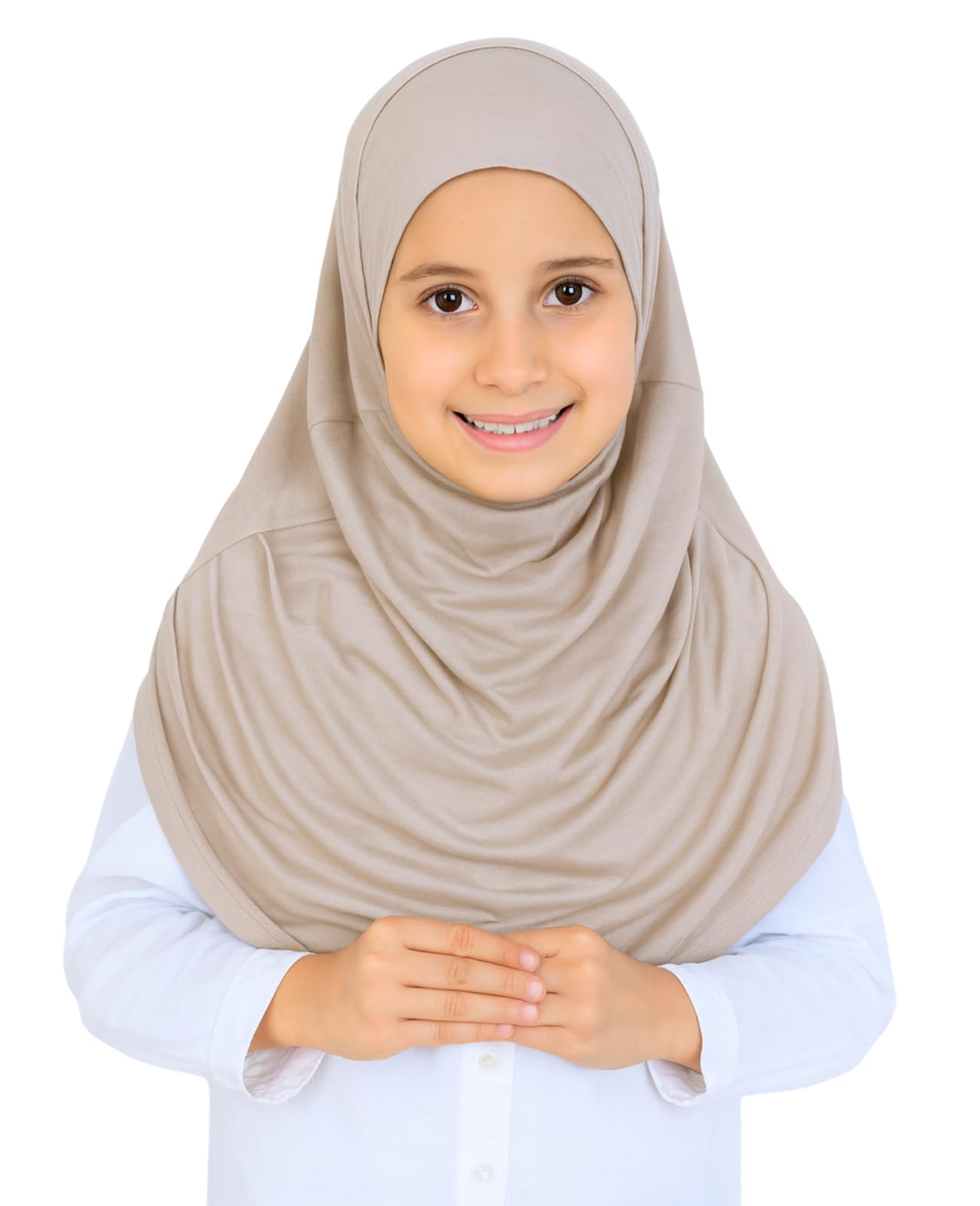 Prien Ready To Wear Hijab For Girls, Soft Viscose Muslim Scarf For Kids, Instant Islamic Clothing For Women For Ramadan, Eid
