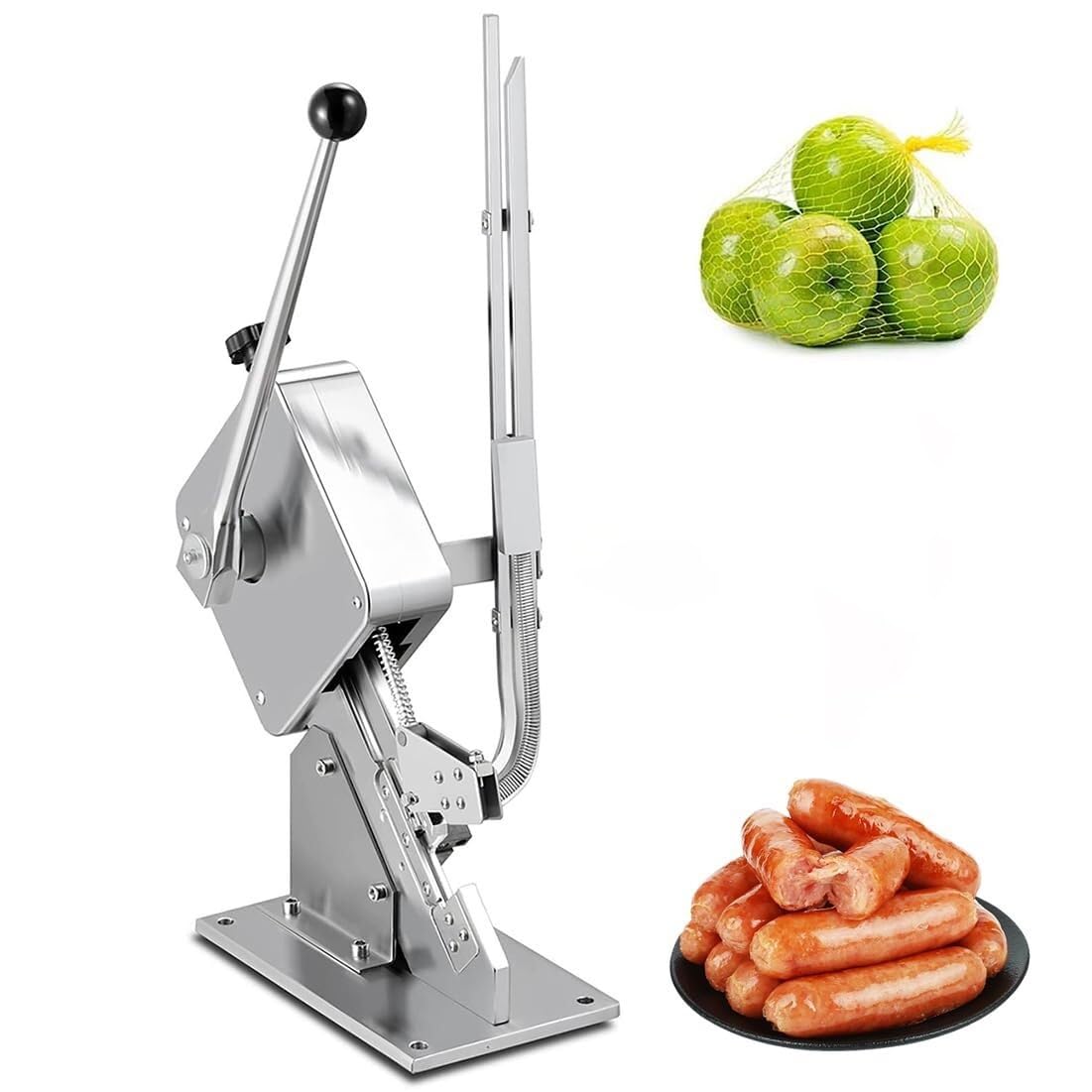 AYCDL Manual U-Shape Sausage Sealing Machine, Plastic Bag Tying Machine, Sausage Knotter, for Supermarket