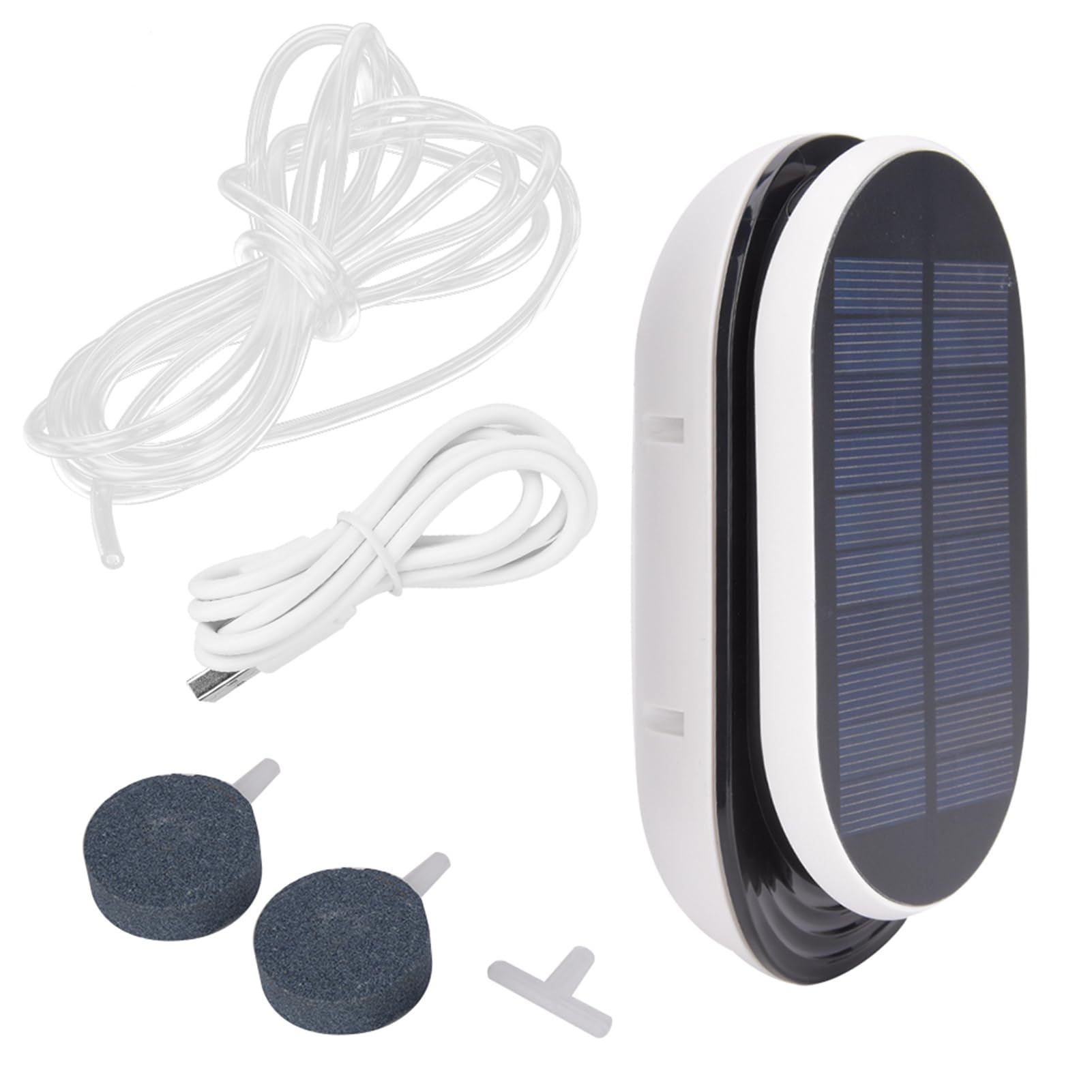 Aeratore per Ossigenatore Ad Energia Solare per Acquari Pompa Ad Aria a 3 Livelli Batteria a Lunga Durata