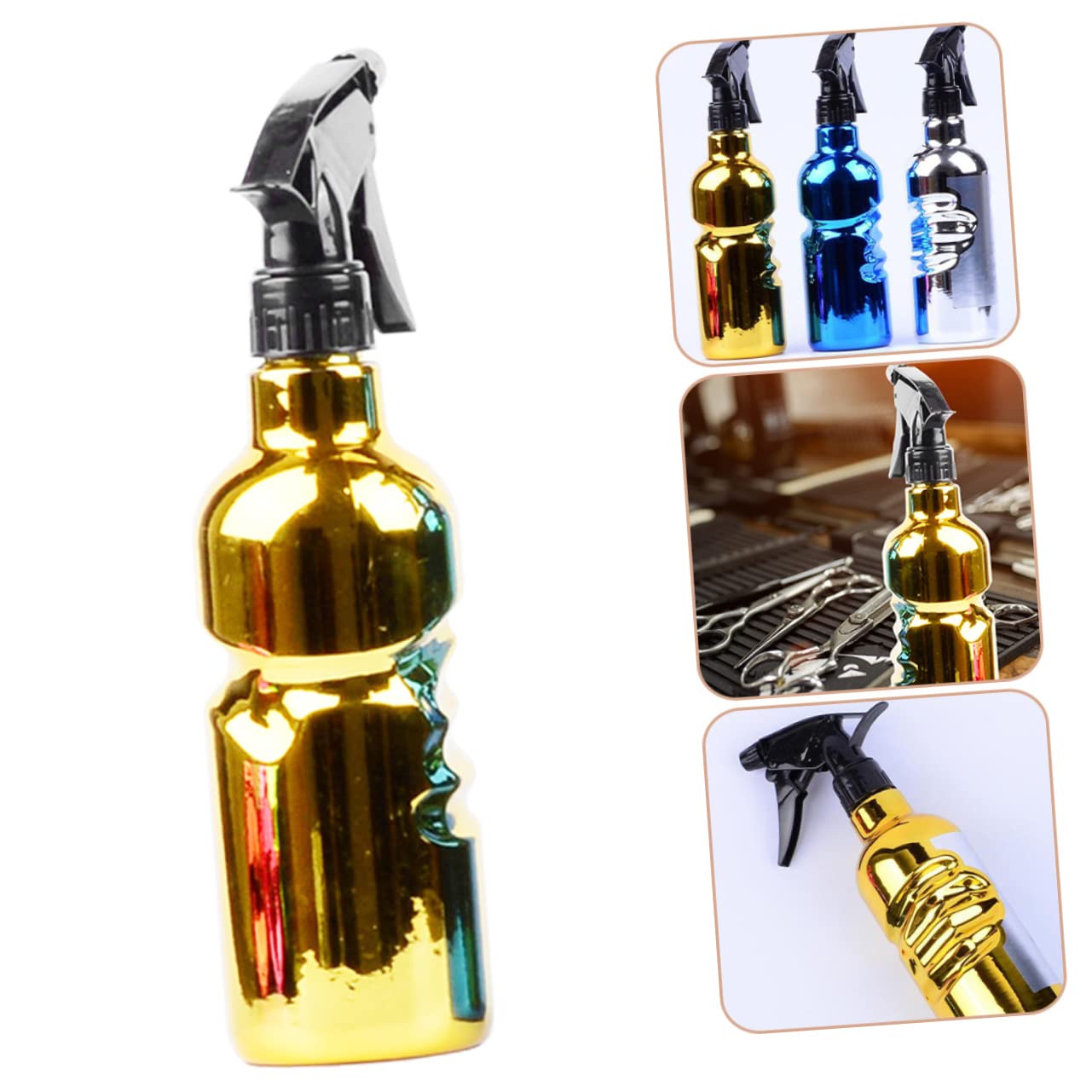 POPETPOP 4stücke Sprühflasche Im Vintage-stil Nachfüllbar Nebel Für Friseursalons Und Gartenarbeit Strapazierfähigem Goldene Farbe Effektive Anwendung