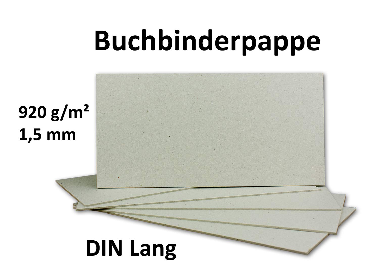50 Blatt Graupappe DIN A5, 0.5mm Stark, 148 X 210 Mm, Premium