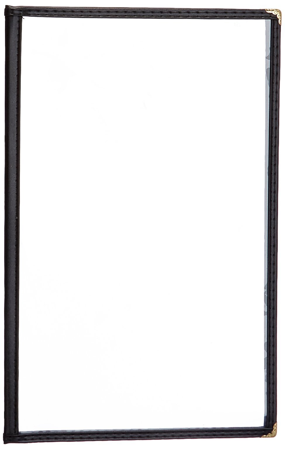 Winco Double Fold Menu Cover, 14-Inch x 8.5-Inch, Black