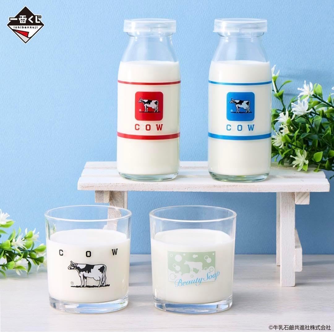 Amazon.co.jp: 牛乳石鹸 一番くじ D賞 赤箱 青箱 グラス