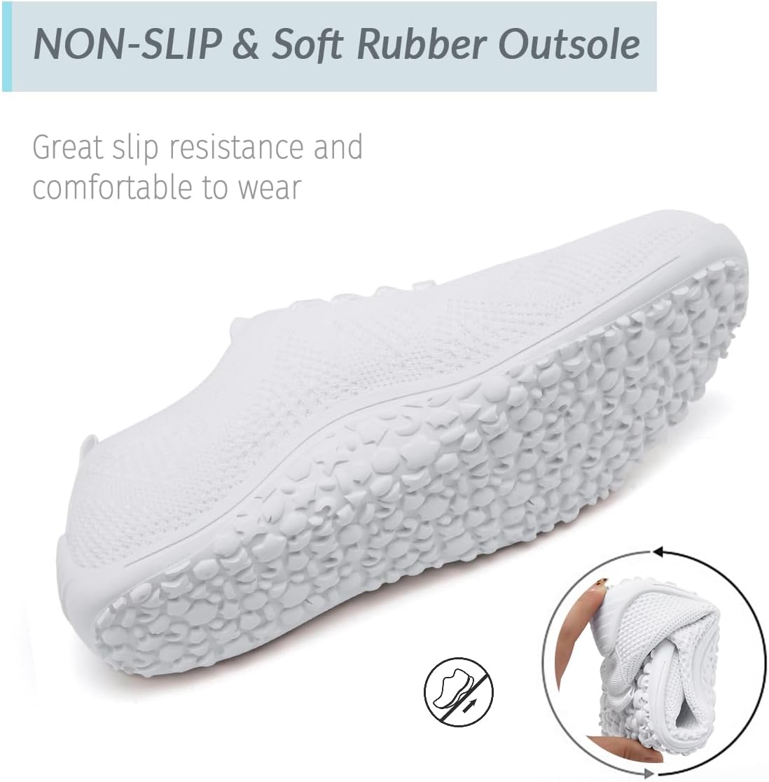 Barefoot Shoes Women Comfy Slip On Walking Shoes Casual Lightweight Minimalist Zero Drop Flat Yoga Gym Shoes Breathable for Variety Sports Multiple Colors