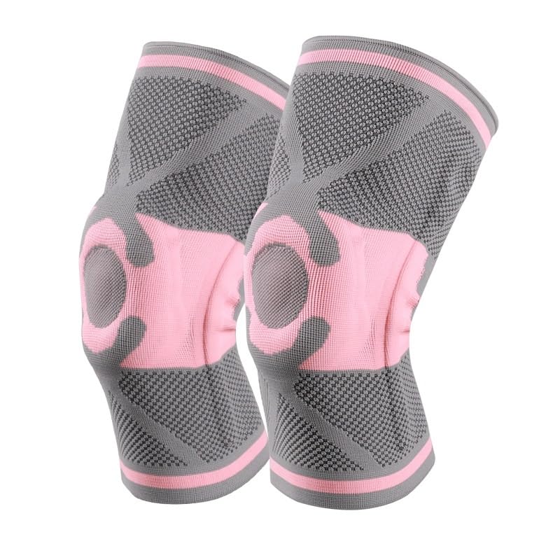 Spring Strip Support Silicone Anti-collision Sports Knee Pads With Breathable Pressure Protection