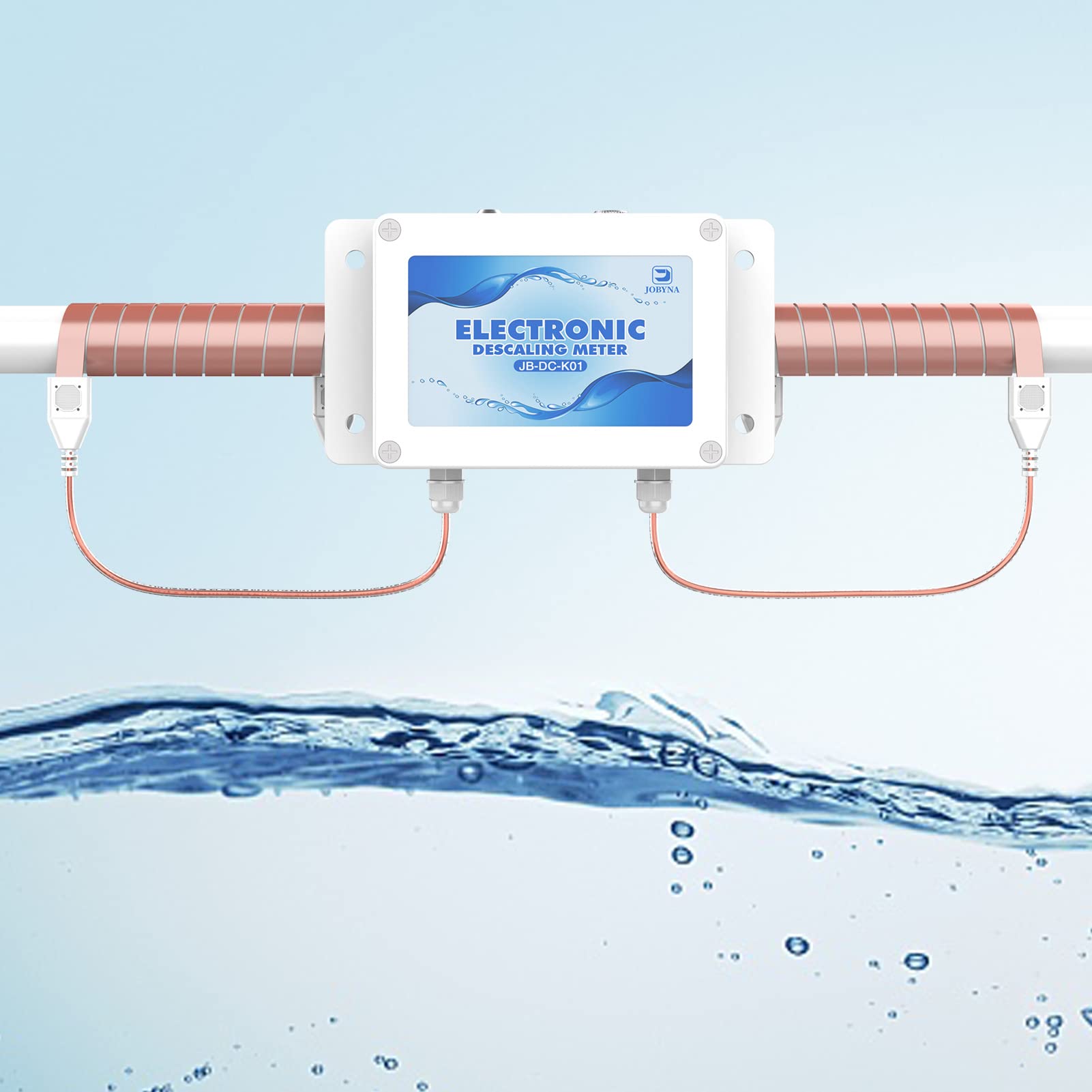JOBYNA Adoucisseur d'eau pour toute la maison,Système de filtre à eau,Système de purification de l’eau sans sel, filtre anti calcaire améliore la qualité de l'eau