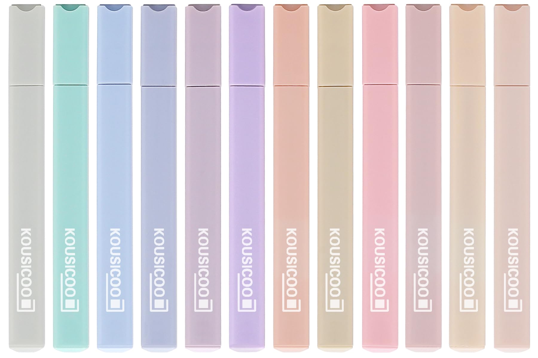 Aesthetic Cute Pastel Highlighters Set: 12 Assorted Colors No Bleed Pens Bible Markers Office Essentials Desk Accessories School Study Supplies Journaling Preppy Teen Girl Women Stuff Book Kit