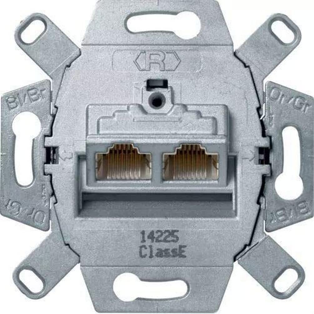 Hager - RJ45 doble, Cat. 6 / Clase E