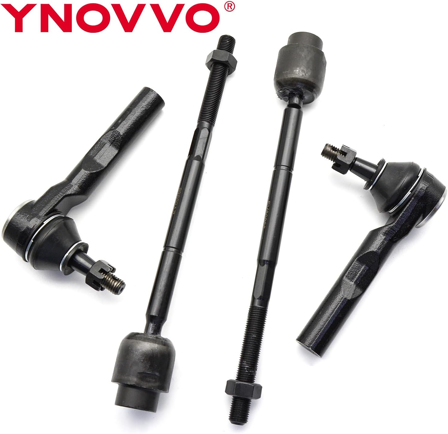 4Pcs Front Inner and Outer Tie Rod End Kit EV80988 ES800086 Fit for Chevrolet Malibu 2004 2005 2006 2007 2008 2009 2010 2011 2012, for Pontiac G6 2005-2010, for Saturn Aura 2007-2009